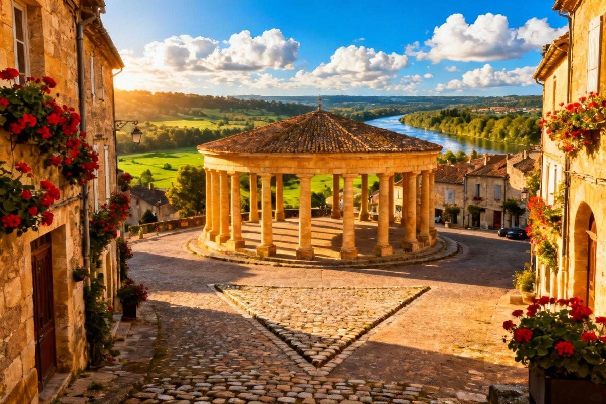 Cette halle ronde d'Auvillar est la seule de France avec ses 20 colonnes
