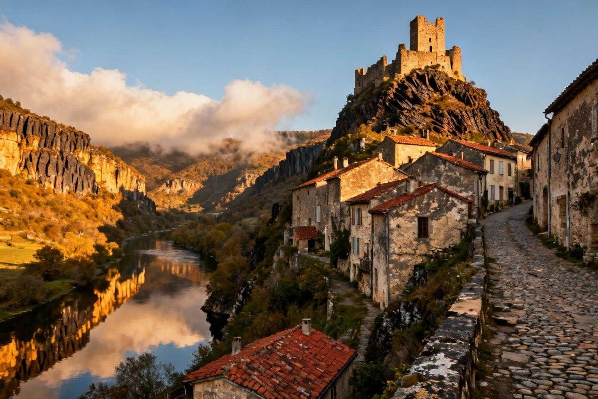 Ce village de Haute-Loire est bâti sur un ancien volcan au bord de la Loire
