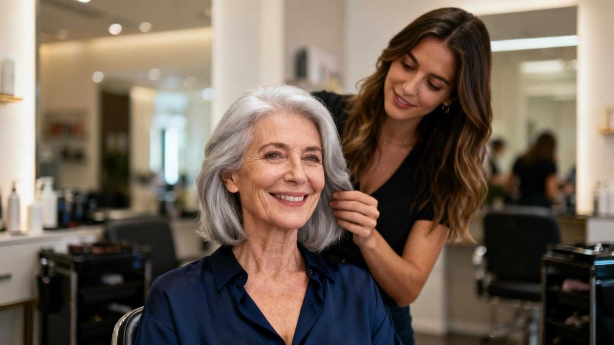 Ma fille m'a convaincue d'arrêter la coloration à 62 ans, elle copie maintenant mes cheveux gris
