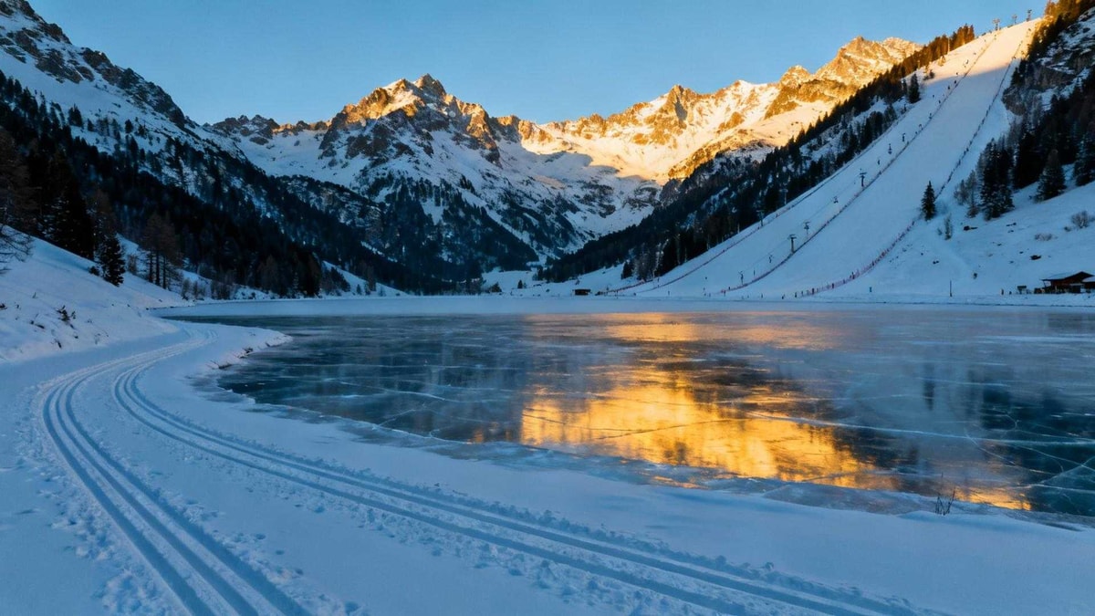Ce lac de Tignes reste gelé 7 mois par an en pleine station de ski
