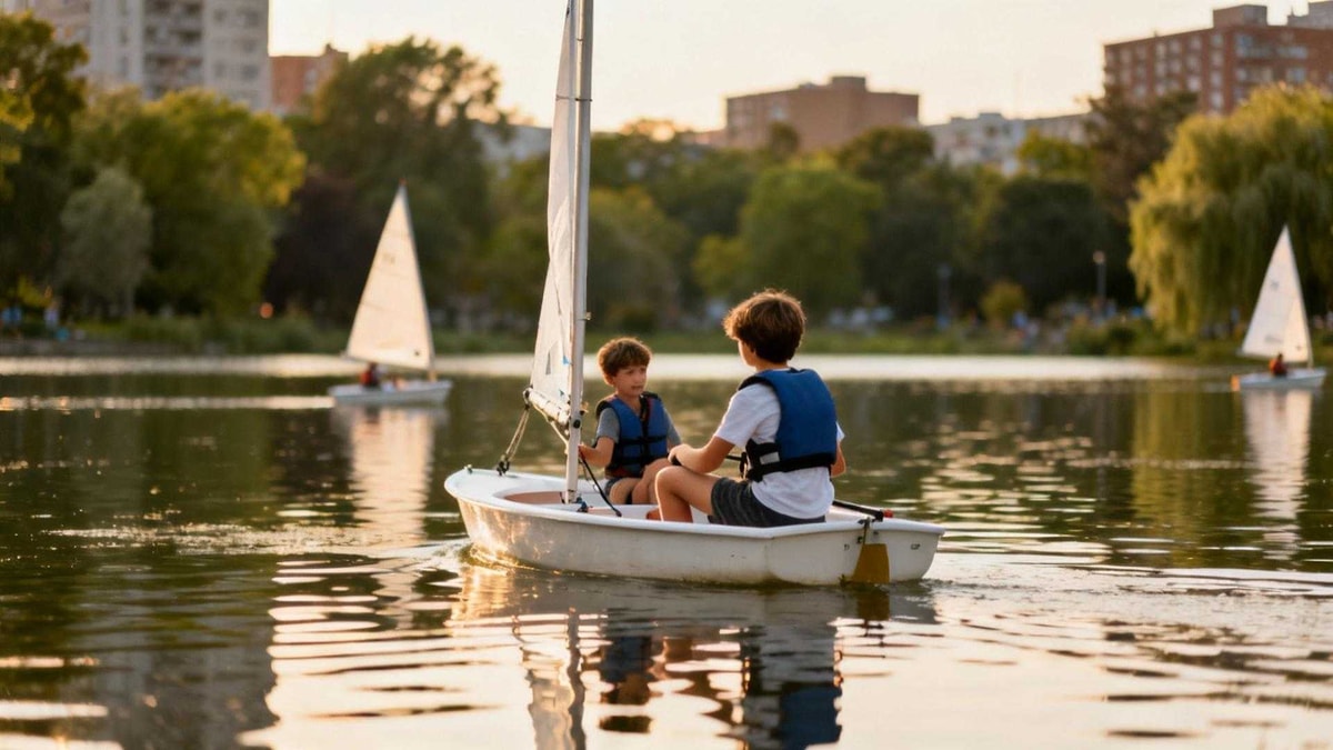 Cette base nautique de Lorient forme les enfants sur un étang en pleine ville
