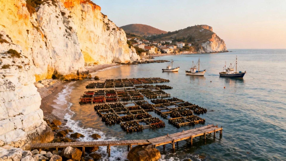 Ce village de Charente-Maritime combine falaises blanches et élevage de moules
