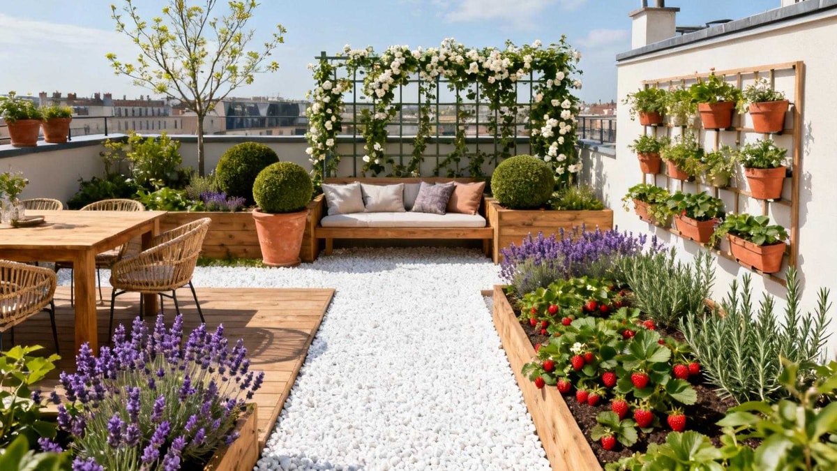 J'ai créé un jardin français sur ma terrasse de 10 m² en 3 week-ends
