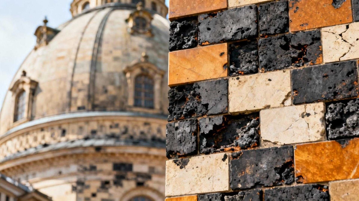 Dresde a brûlé sept jours en 1945 – 43% de ses pierres noircies brillent encore
