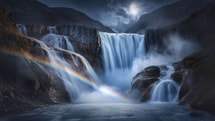 Selon les photographes, c'est le seul endroit en Europe pour capturer des arcs-en-ciel de nuit