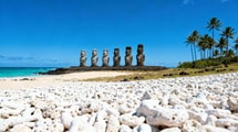 Anakena Beach : la seule plage au monde où 7 moaïs de 8 mètres vous regardent nager
