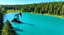 Ce lac landais de 3 540 hectares cache des puits de pétrole actifs en pleine eau