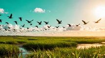 344 espèces d'oiseaux font escale dans cette baie de 7 200 hectares à 2h de Paris