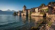 Moins connu qu’Évian, ce village fortifié déroule plus de 700 ans face au Léman