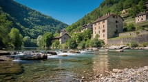Ce village du Doubs accroche ses maisons vigneronnes à la montagne, aux chutes de la Loue