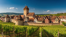 Au cœur du vignoble alsacien, ce village garde ses remparts médiévaux
