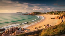 Face aux Sept-Îles, cette plage de la Côte de granit rose mêle baignade, surf et croisières