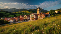 Ce village basque, détruit entre 1618 et 1648, conserve deux rares survivants