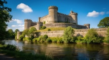 Au cœur d’un méandre du Nançon, 13 tours entourent cette forteresse d’Ille-et-Vilaine