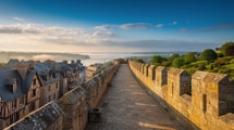 Derrière ses remparts, cette cité bretonne abrite un chemin de ronde intact sur 2 600 m