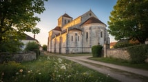 Fondé en 857, le monastère de ce village de Creuse a vu naître une abbatiale de 87 m
