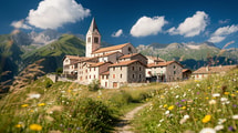 Érigé en comté en 1581, ce village montagne garde son histoire au cœur des Alpes