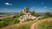 Perché au-dessus de la plaine de l’Auxois, ce village garde son château du XIIe siècle