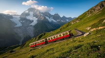 Le plus haut chemin de fer de France grimpe en 1 h 07 au pied des glaciers