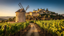 Ce village perché du Gard a pour emblème un moulin à vent de 1813