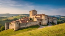 Ce village de Haute-Loire conserve trois portes fortifiées et un château remanié au XVe siècle