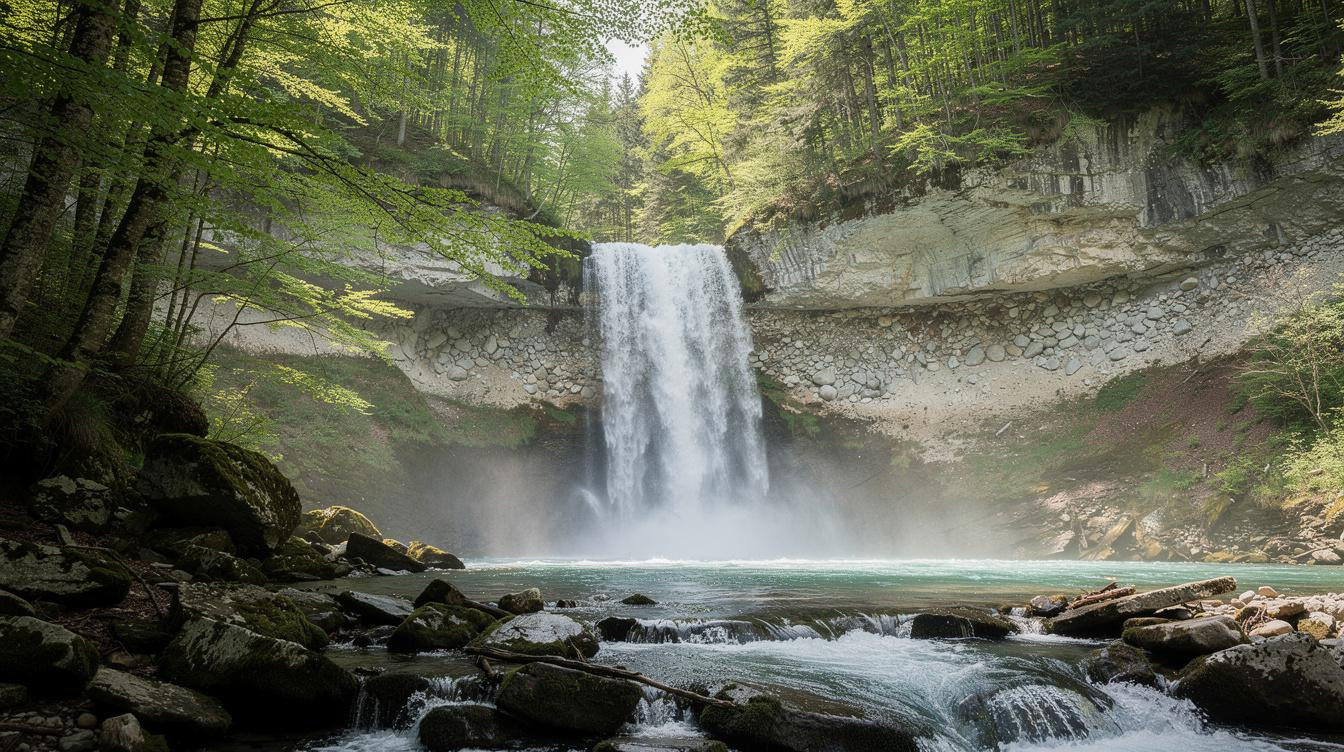 64 Meter freier Fall im Chartreuse-Wald, warum dieser Wasserfall nur im Mai sein volles Gewicht zeigt