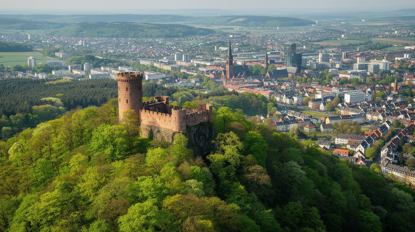 Bielefeld liegt in einer Luecke des Teutoburger Walds, und das erklaert die ganze Stadt
