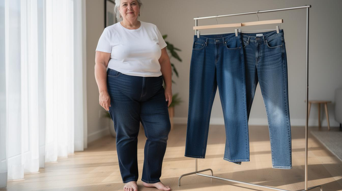 Dunkles Indigo wirkte mit 60 schwer statt schlank, dann verstand ich die Lichtregel