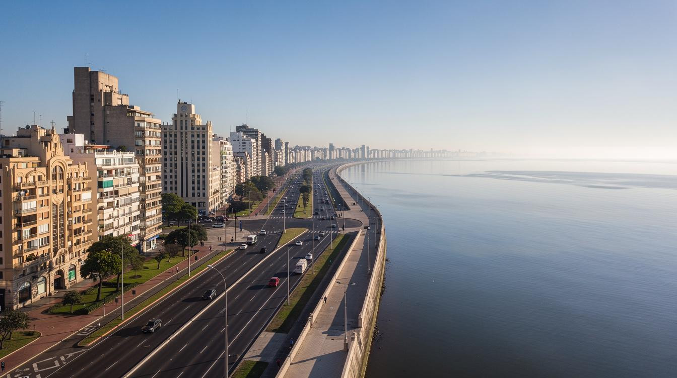 22 km Promenade am Wasser, deshalb fuehlt sich Uruguays Hauptstadt wie ein Kuestenort an