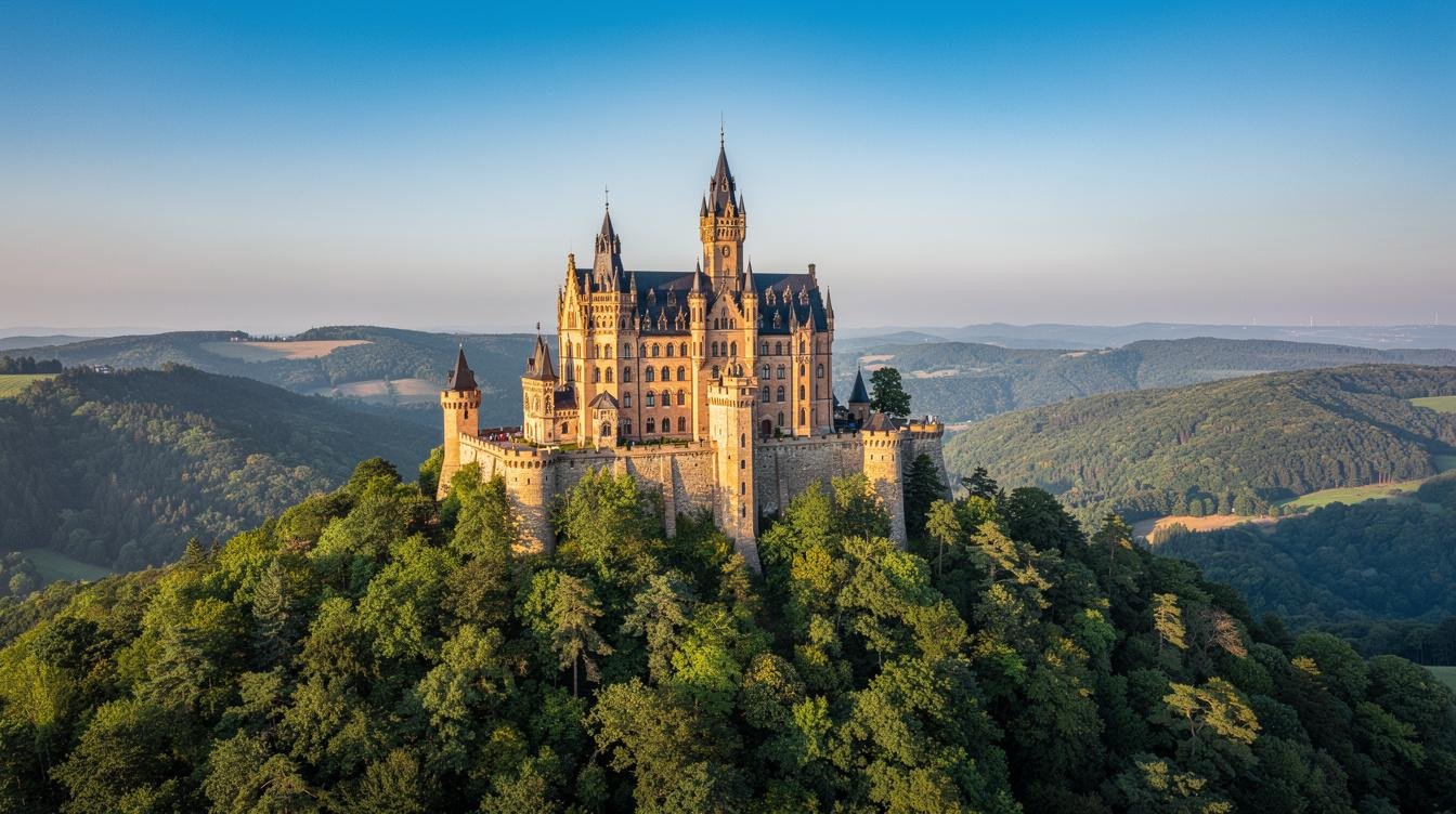 Diese Burg sieht mittelalterlich aus, wurde aber 1867 als preussisches Symbol vollendet
