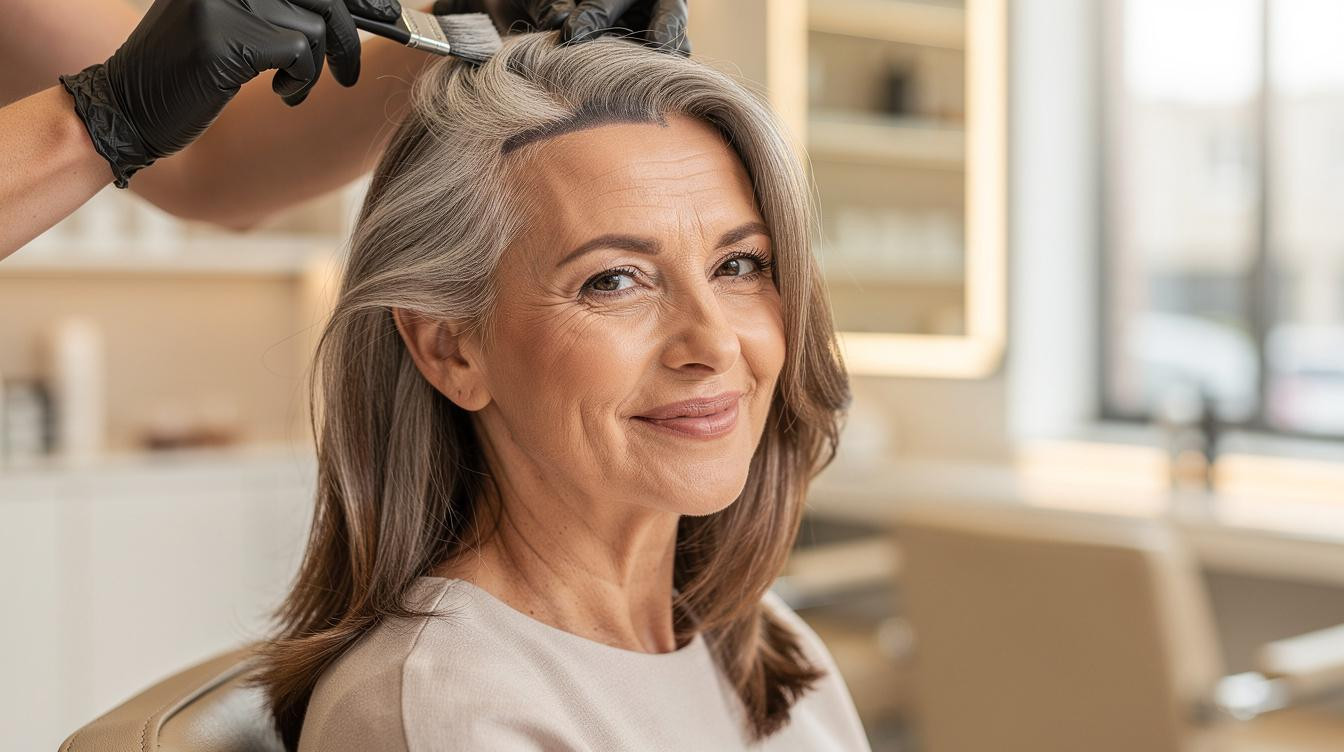 Sieben Jahre falsch gefaerbt mit 53, meine Coloristin erklaerte den einen Wurzelfehler