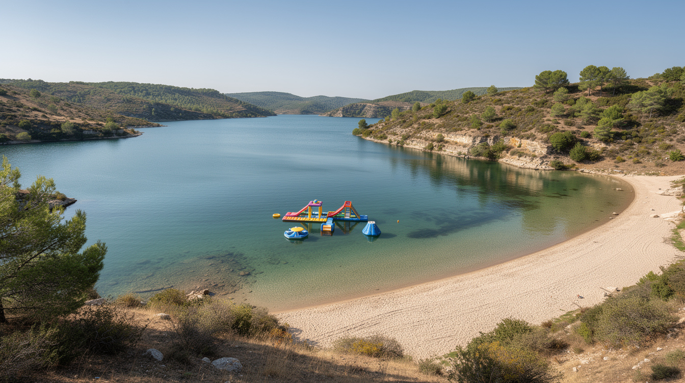 6 km von Carcassonne liegt dieser See mit Wasserpark, der den Juli rettet