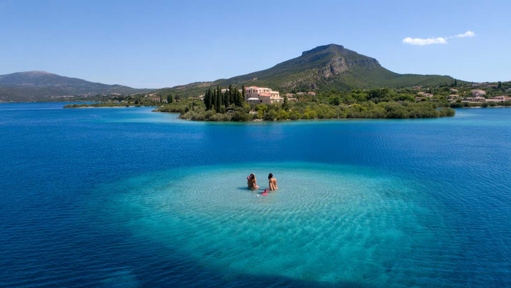This emerald island's lakes transform from navy to turquoise throughout the day (visitors say it's the Mediterranean's most hypnotic sight)