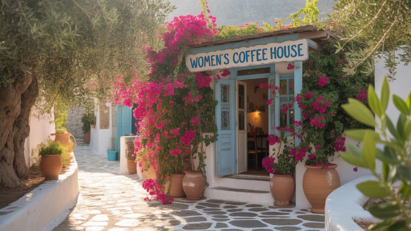 womens coffee house greece