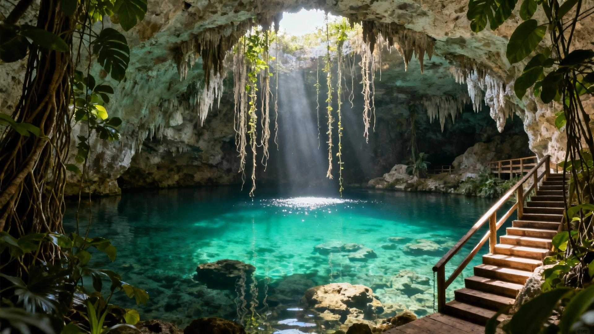 I ditched Cancún's $180 resort chaos at 52 for these sacred 130-foot Yucatán cenotes where Maya shamans bless swimmers before $10 turquoise cathedral descents
