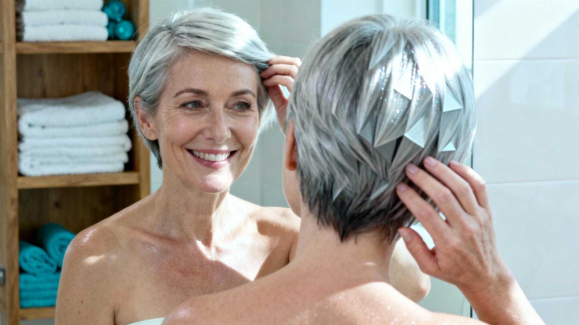 How this cropped haircut makes silver hair 40% more luminous