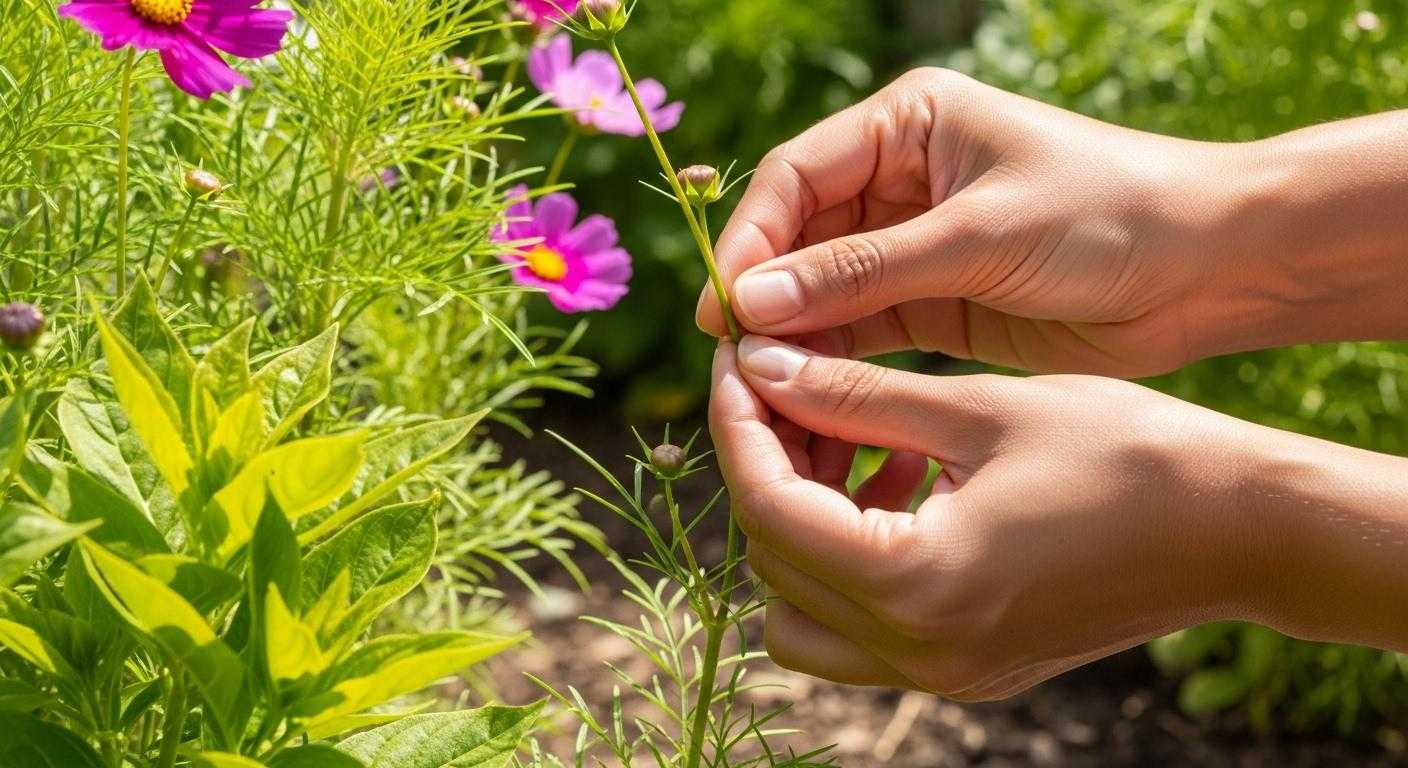 How this 30-second pinch makes cosmos produce 60% more flowers