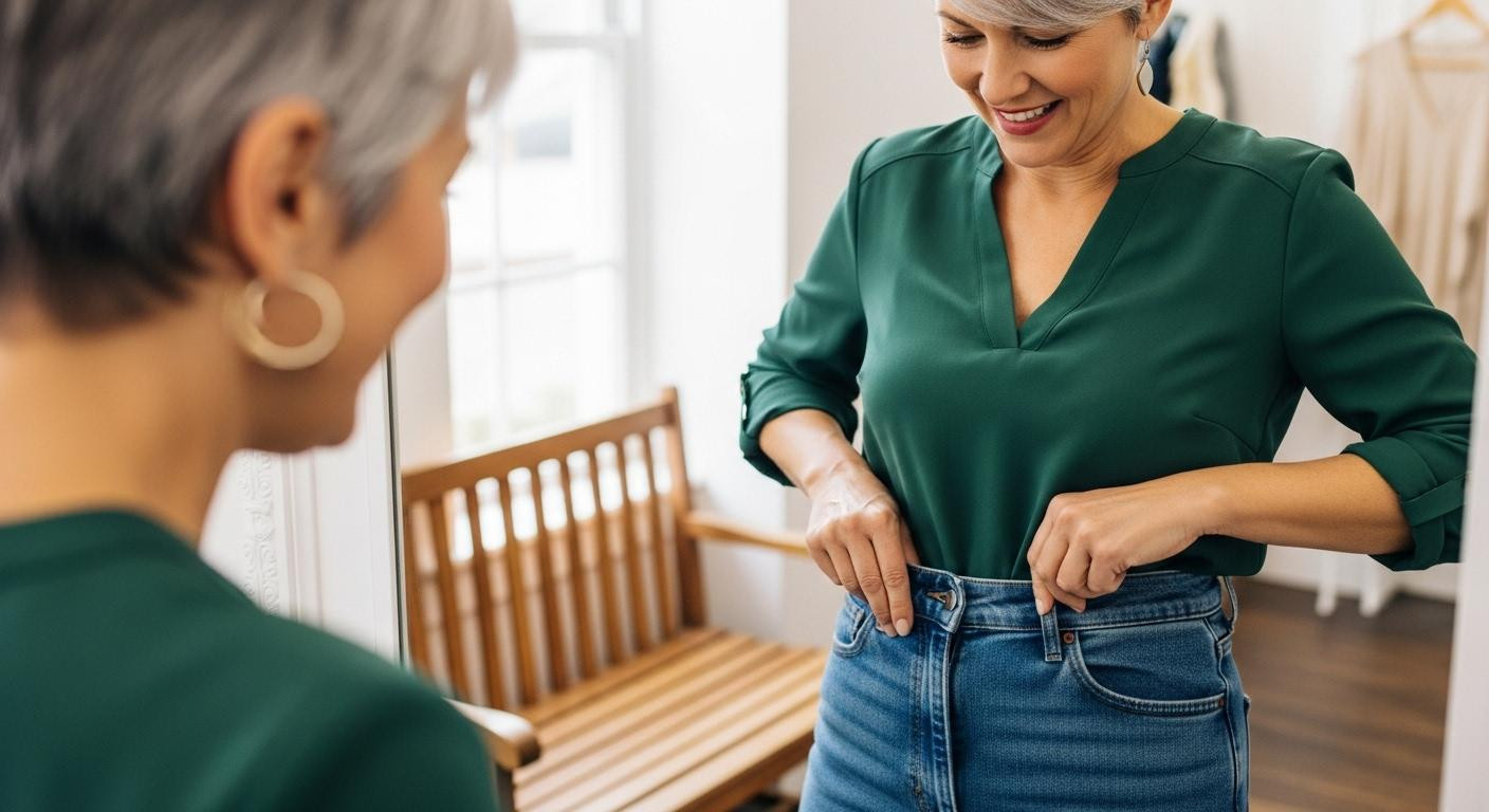 Neither skinny nor baggy: straight-leg jeans solve the 50+ fit dilemma