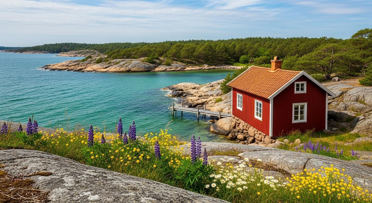 This 270-kilometer Swedish trail crosses 20 islands for half Stockholm's hotel costs