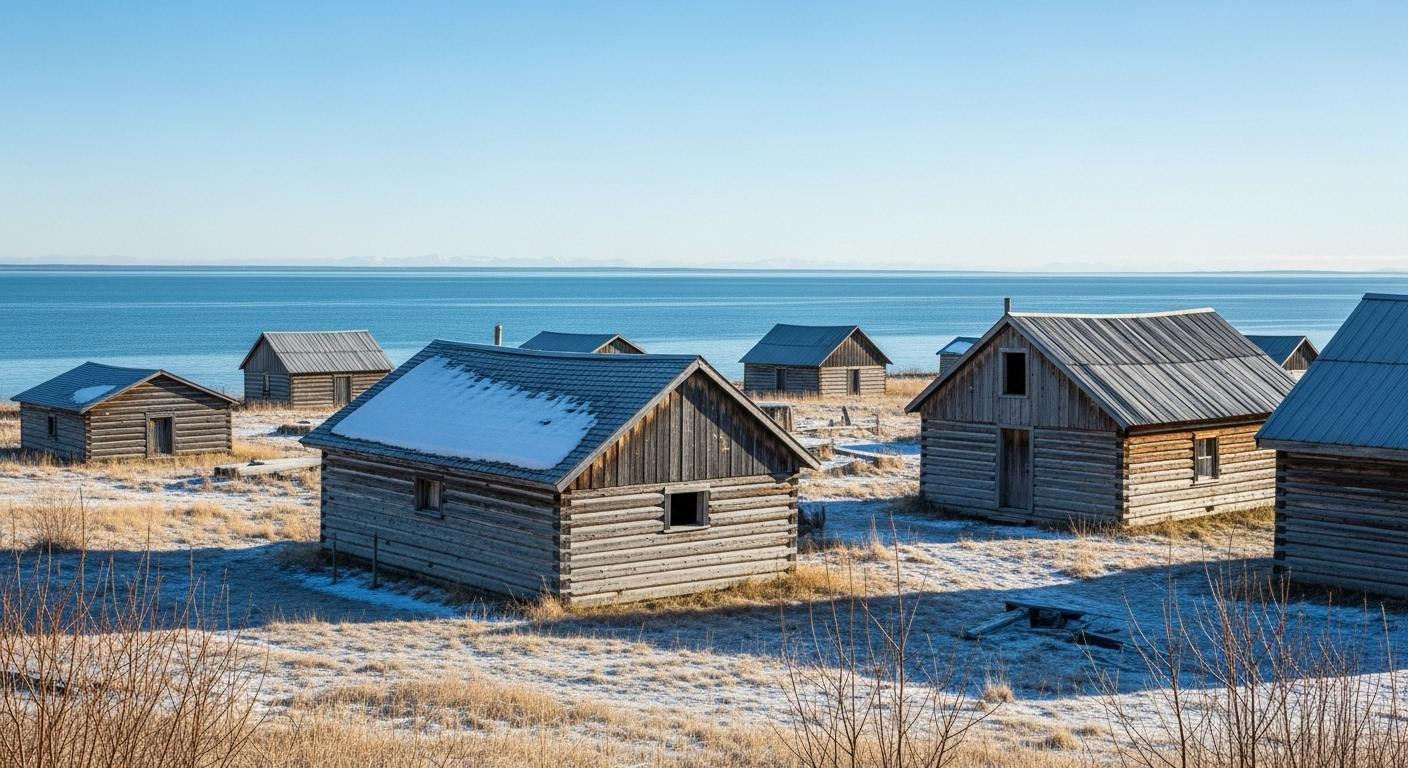 This 19-resident ghost town sits 55 miles from Nome with a name no one can explain
