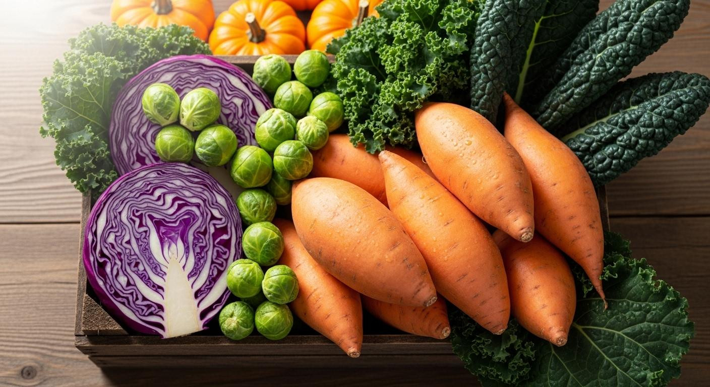 12 fall vegetables cut inflammation 34% in 8 weeks: what to grab now