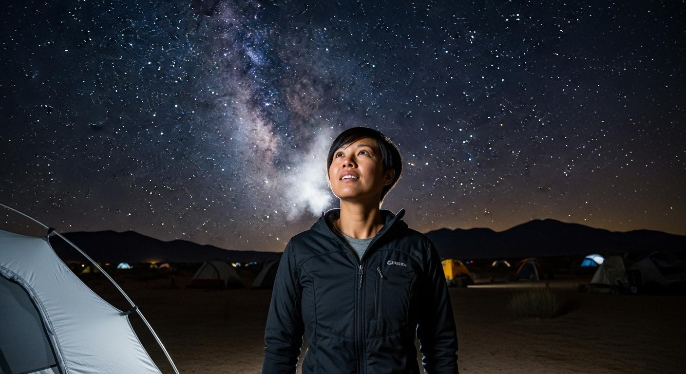 This October desert park hits 42°F at night with only 12 tents under Bortle 1 skies