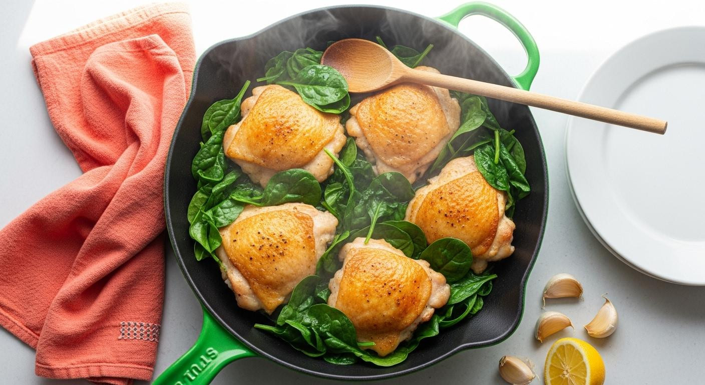 20-minute chicken & spinach dinners: 3 one-pan methods busy cooks master