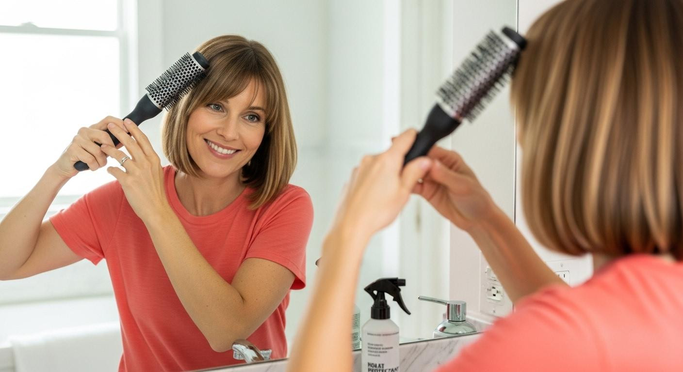 This 3-minute curtain bang habit ages your small face—stylists reveal the flip that reverses it