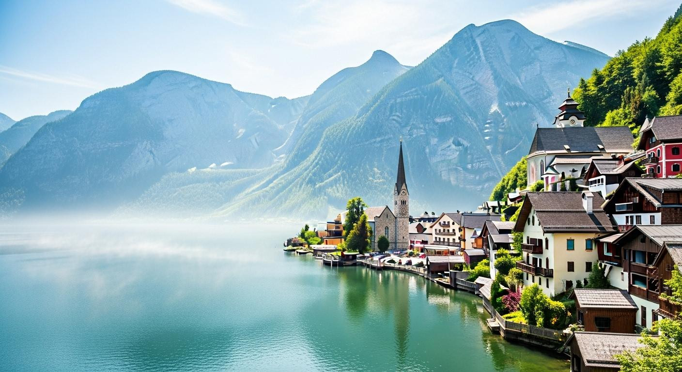 This 780-soul Austrian village keeps 1.2 million visitors at bay with boats only