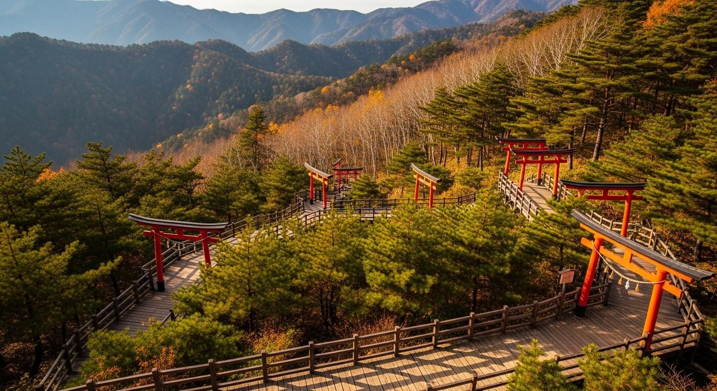 This mountain sanctuary where 100 foxes roam freely among Shinto shrines turns gold in November