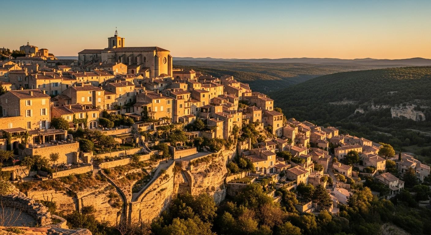 This village of 1,664 people glows amber gold for 45 minutes every sunset