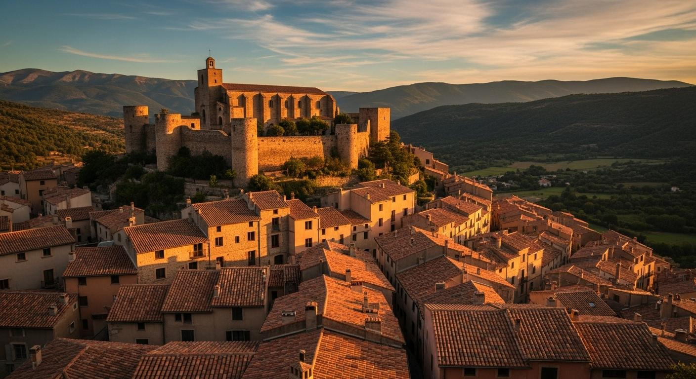 This village of 200 people glows amber for 45 minutes every sunset in Catalan France