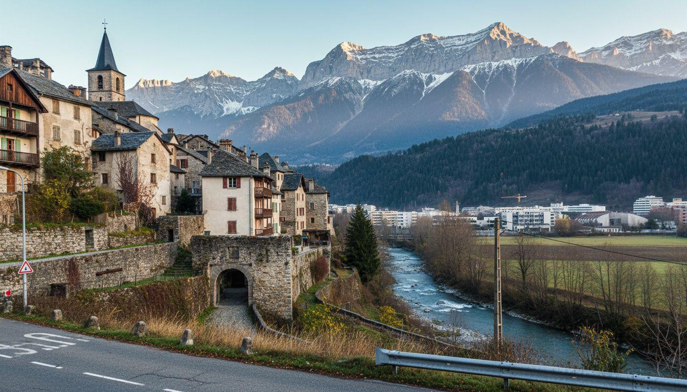 This town of 17,500 where Olympic venues turned quiet while medieval walls glow above