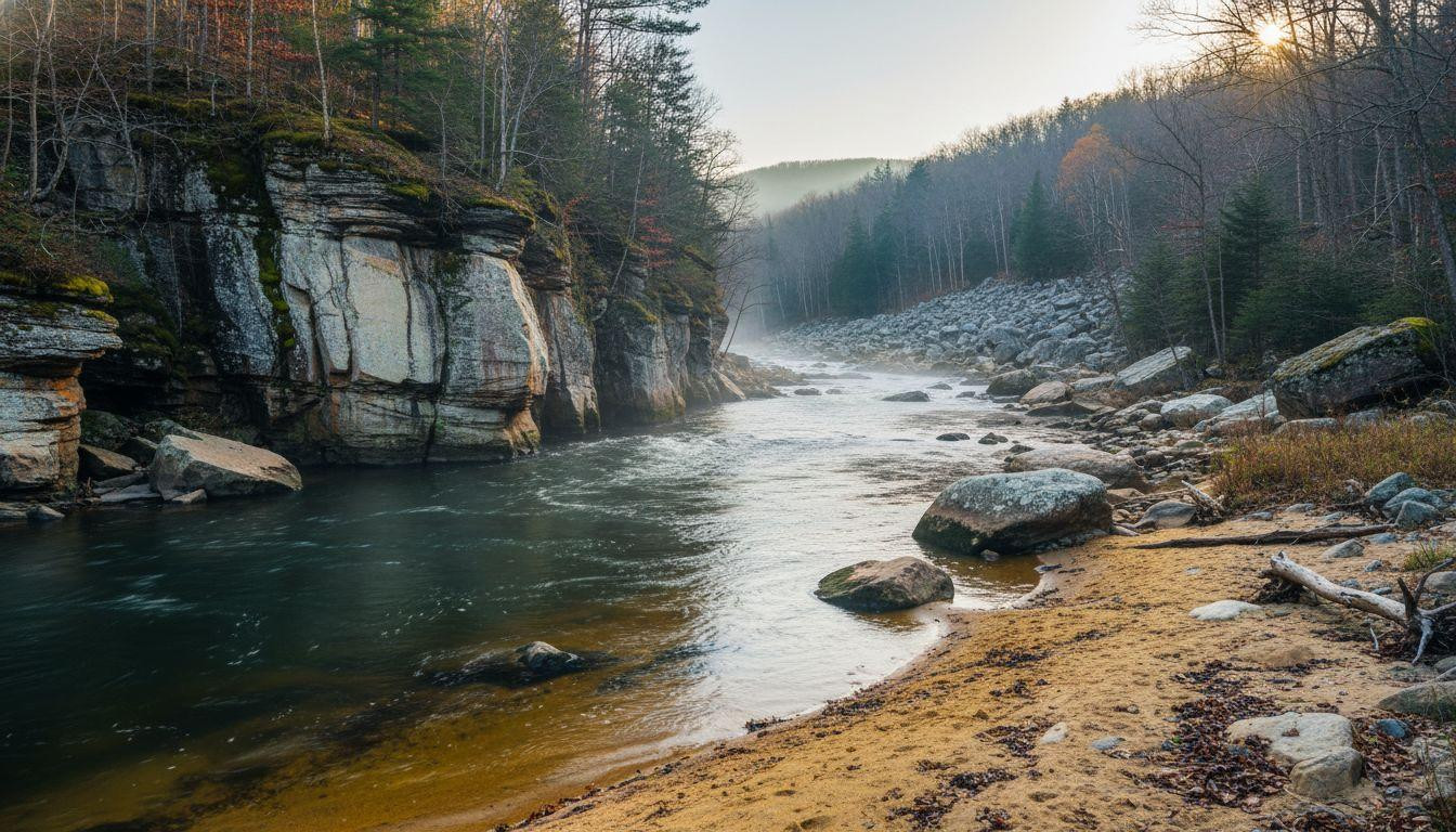 This town where the Lehigh River cuts through 20,000-year-old boulders at dawn